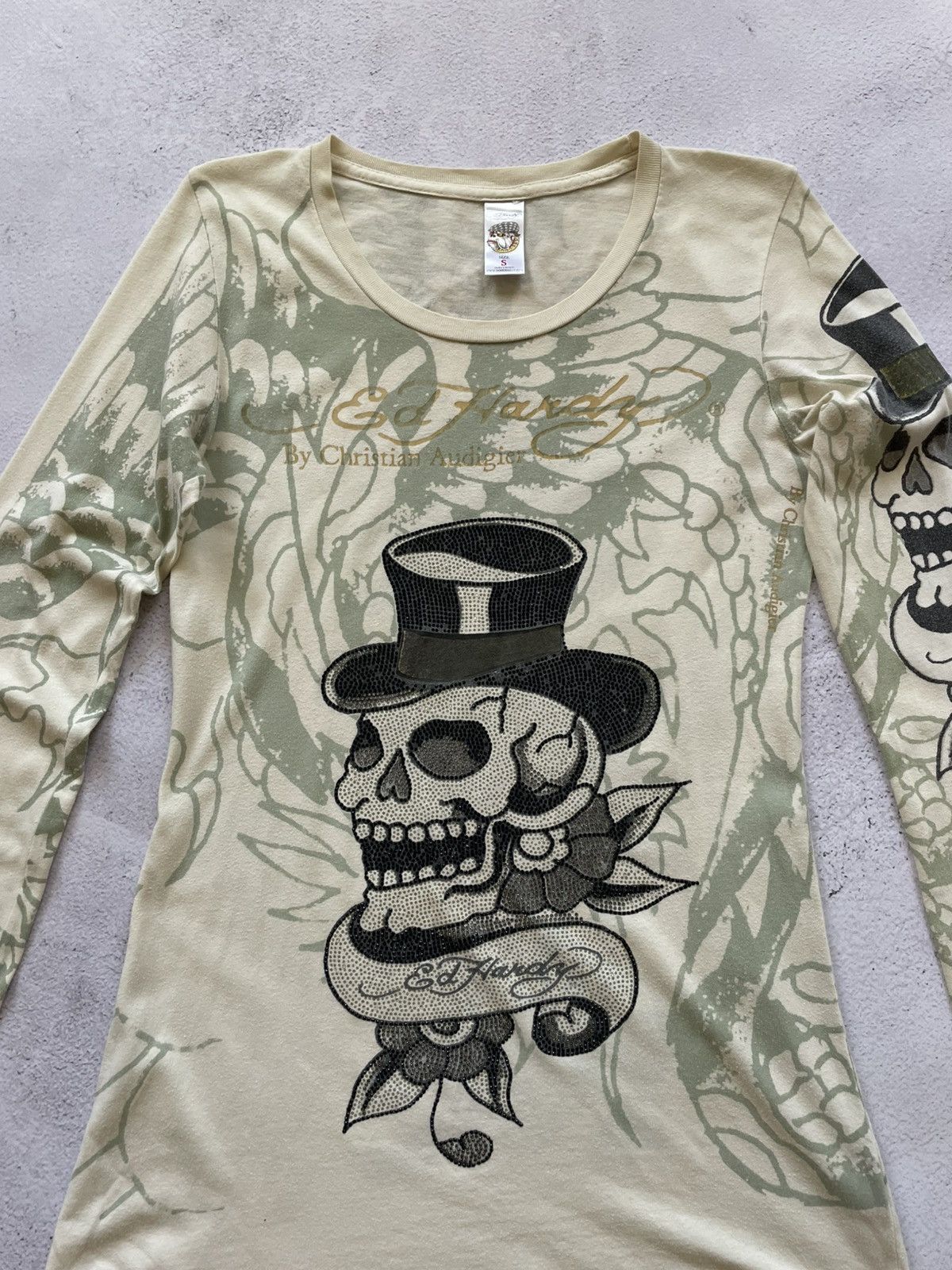 Christian Audigier × Ed Hardy Ed Hardy By Christian Audigier Ed Hardy Skull in Top Hat Size S / US 4 / IT 40 - 7 Thumbnail