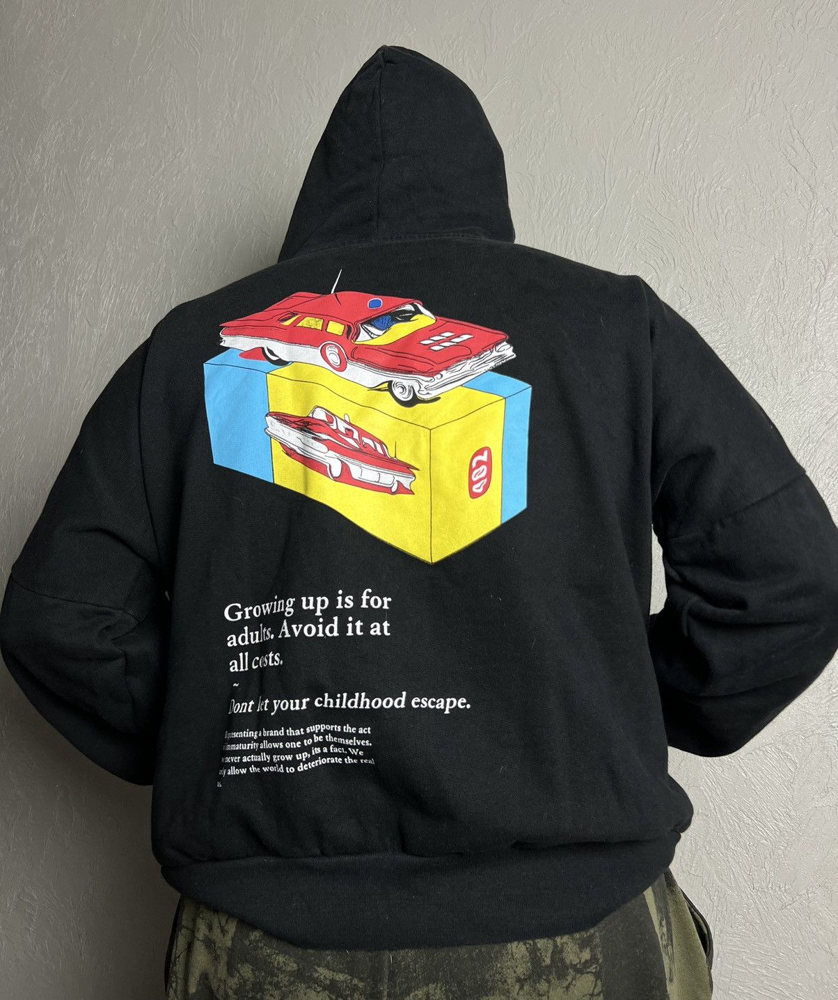 Vintage Childish Vintage Black Overprint Print Hoodie Oversized Size US S / EU 44-46 / 1 - 13 Thumbnail
