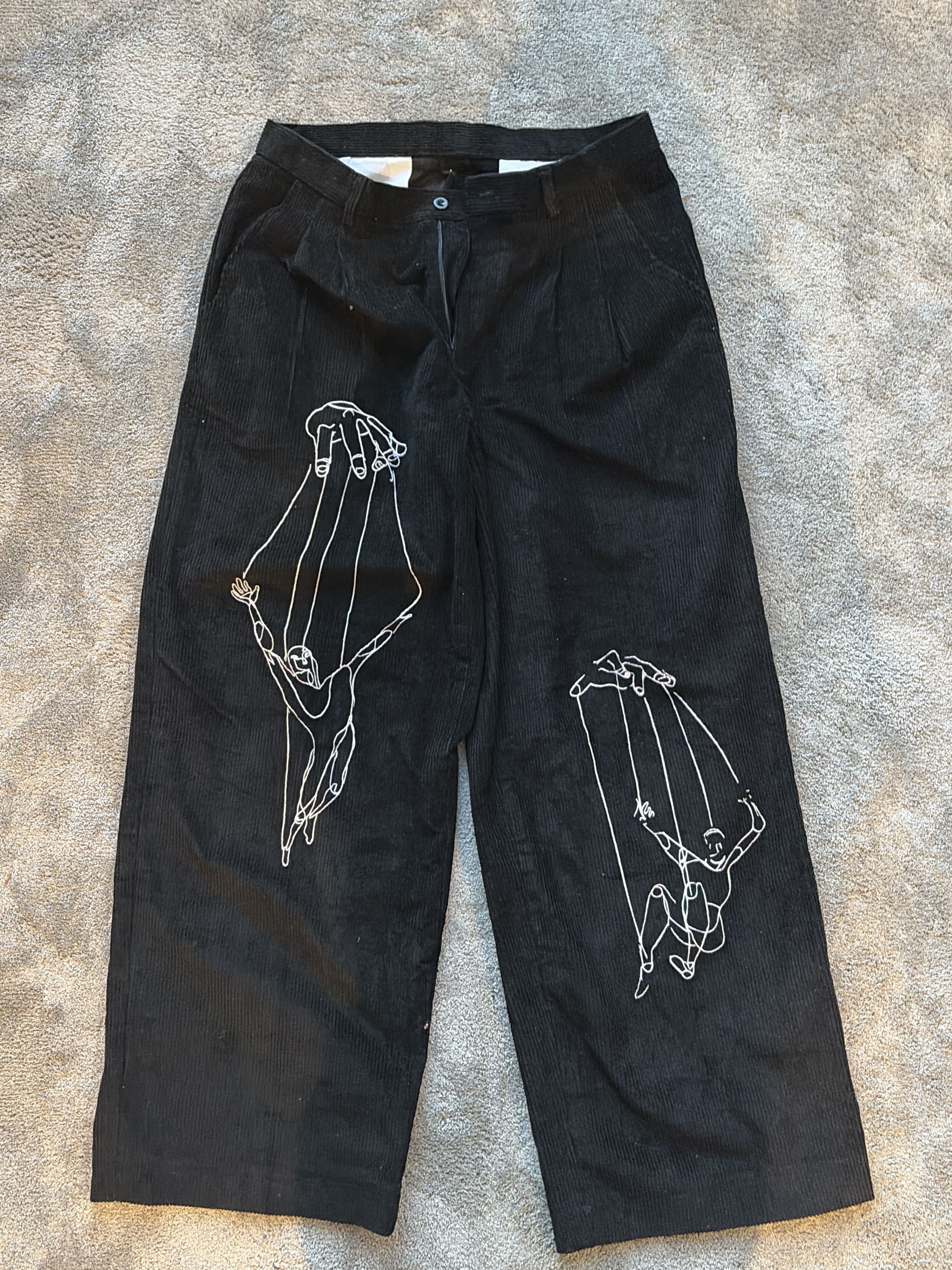 KidSuper String Puppets Suit Bottom [Black] Size US 32 / EU 48 - 1 Thumbnail
