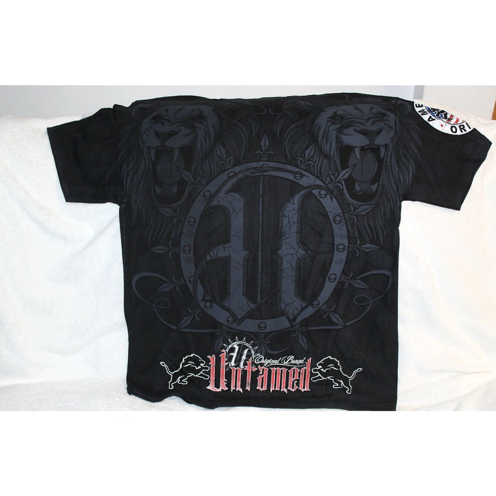 Vintage VINTAGE Lion Untamed Cotton T-Shirt Men XL Black Short Sleeve Activewear Size US XL / EU 56 / 4 - 2 Thumbnail