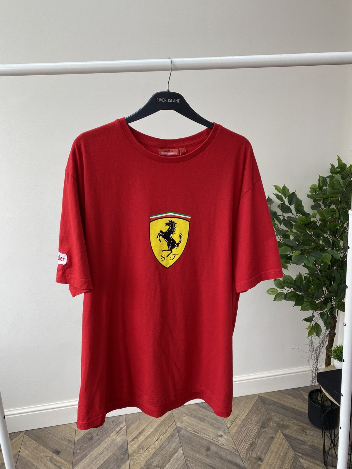 Ferrari × Vintage Vintage Ferrari Big Logo Racing T-Shirt Size US XL / EU 56 / 4 - 3 Thumbnail