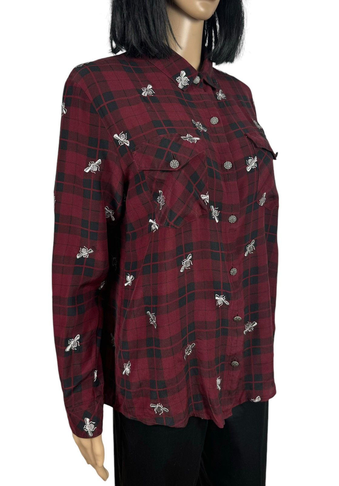 The Kooples The Kooples 100% Silk Shirt Embroidered Bee size M Size M / US 6-8 / IT 42-44 - 3 Thumbnail