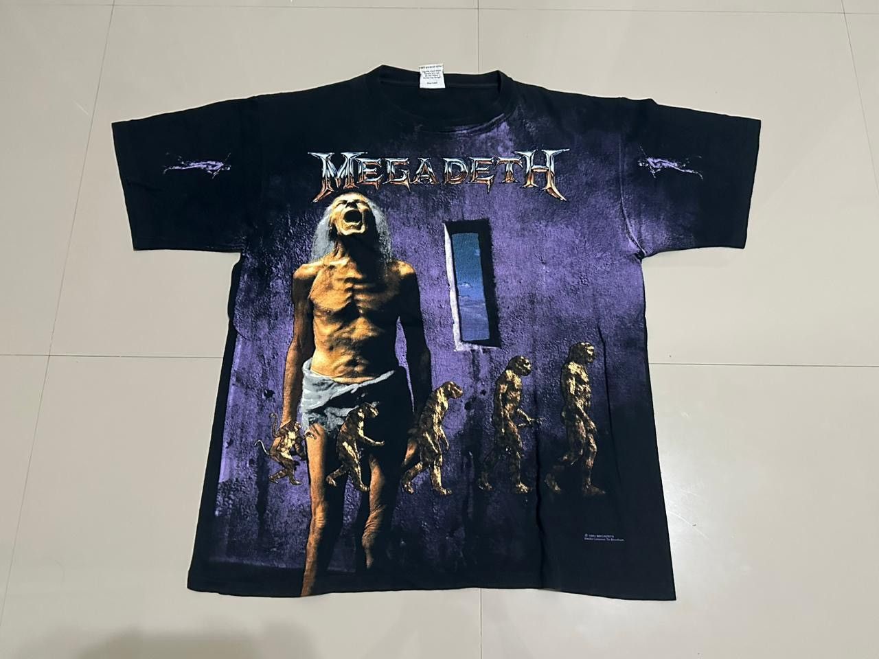 image of Band Tees x Megadeth Vintage Megadeth " Countdown To Extinction" 1992 in Black, Men's (Size XL)