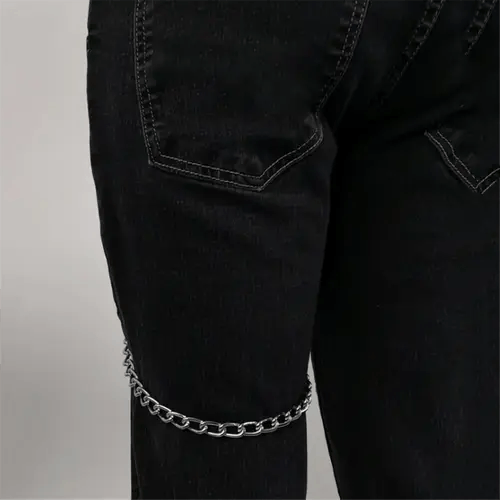 Jewelry Leather Metal Chain Keychain Size ONE SIZE - 3 Thumbnail
