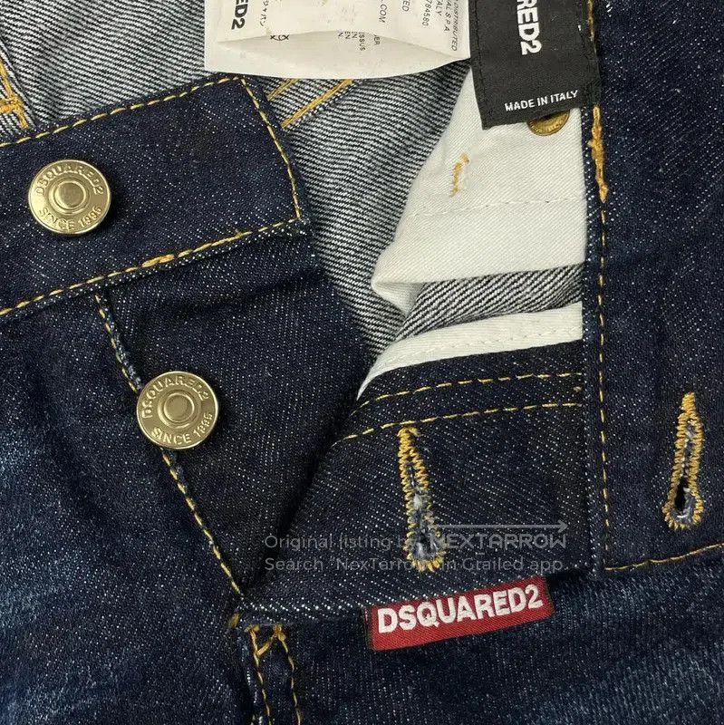 Dsquared2 DSQUARED2 Men's Blue Cotton Casual Pants . Size US 27 - 3 Thumbnail