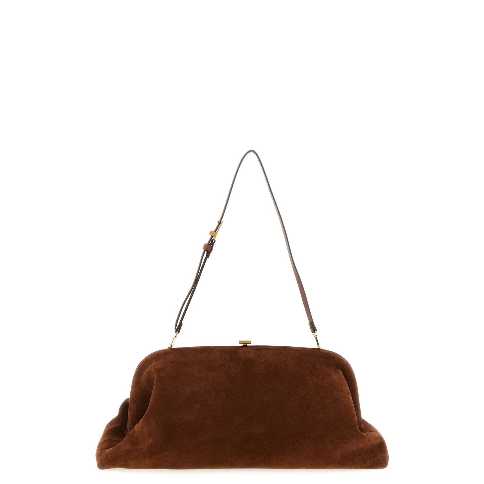 Alberta Ferretti ALBERTA FERRETTI Maxi Brown Suede Leather Pouch New & Authen Size ONE SIZE - 1 Thumbnail