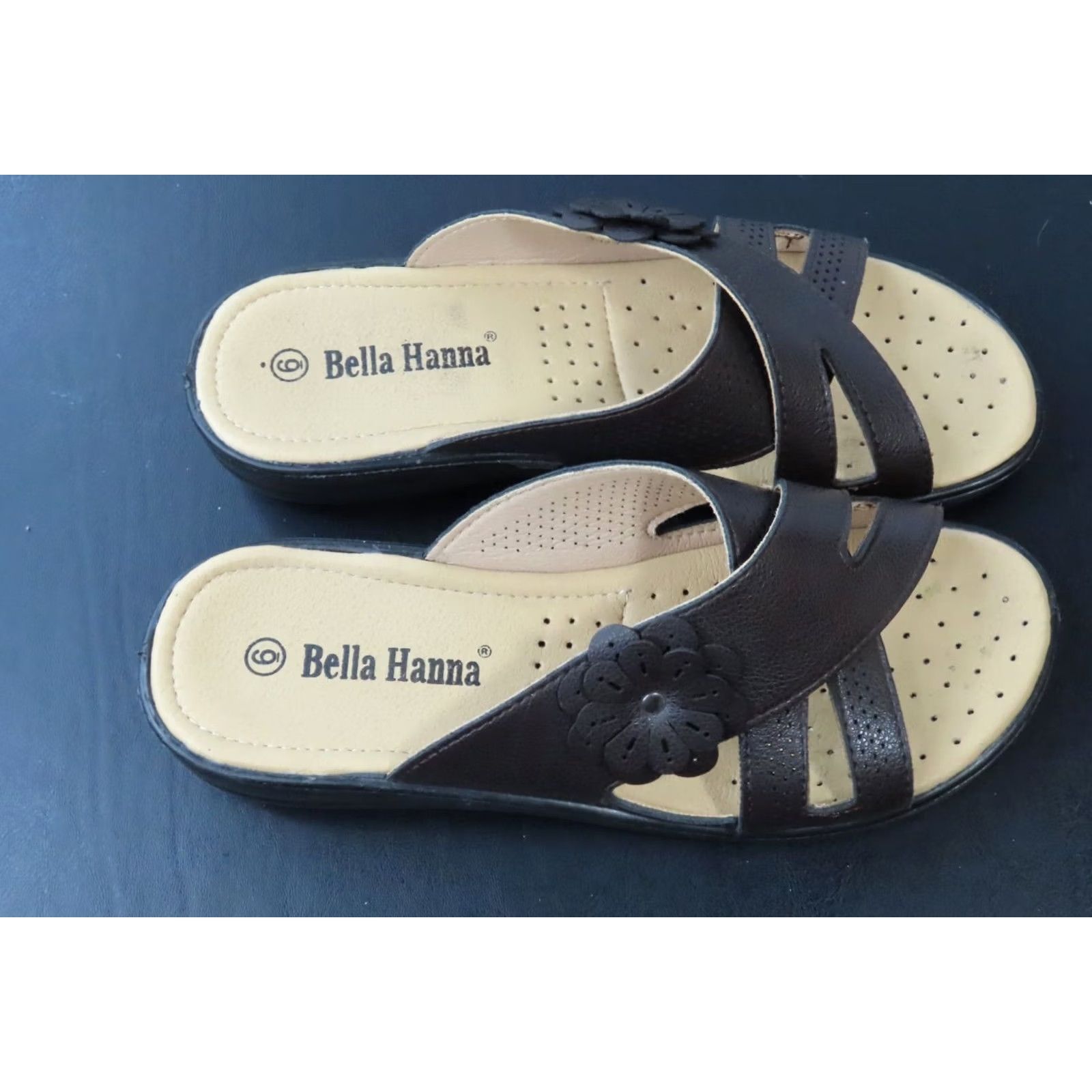 Vintage Bella Hanna Brown Slide-On Wedge Sandals Women's US 6 Casual Shoes Women Brown Wedge Sandal 6 Size US 6 / IT 36 - 2 Thumbnail