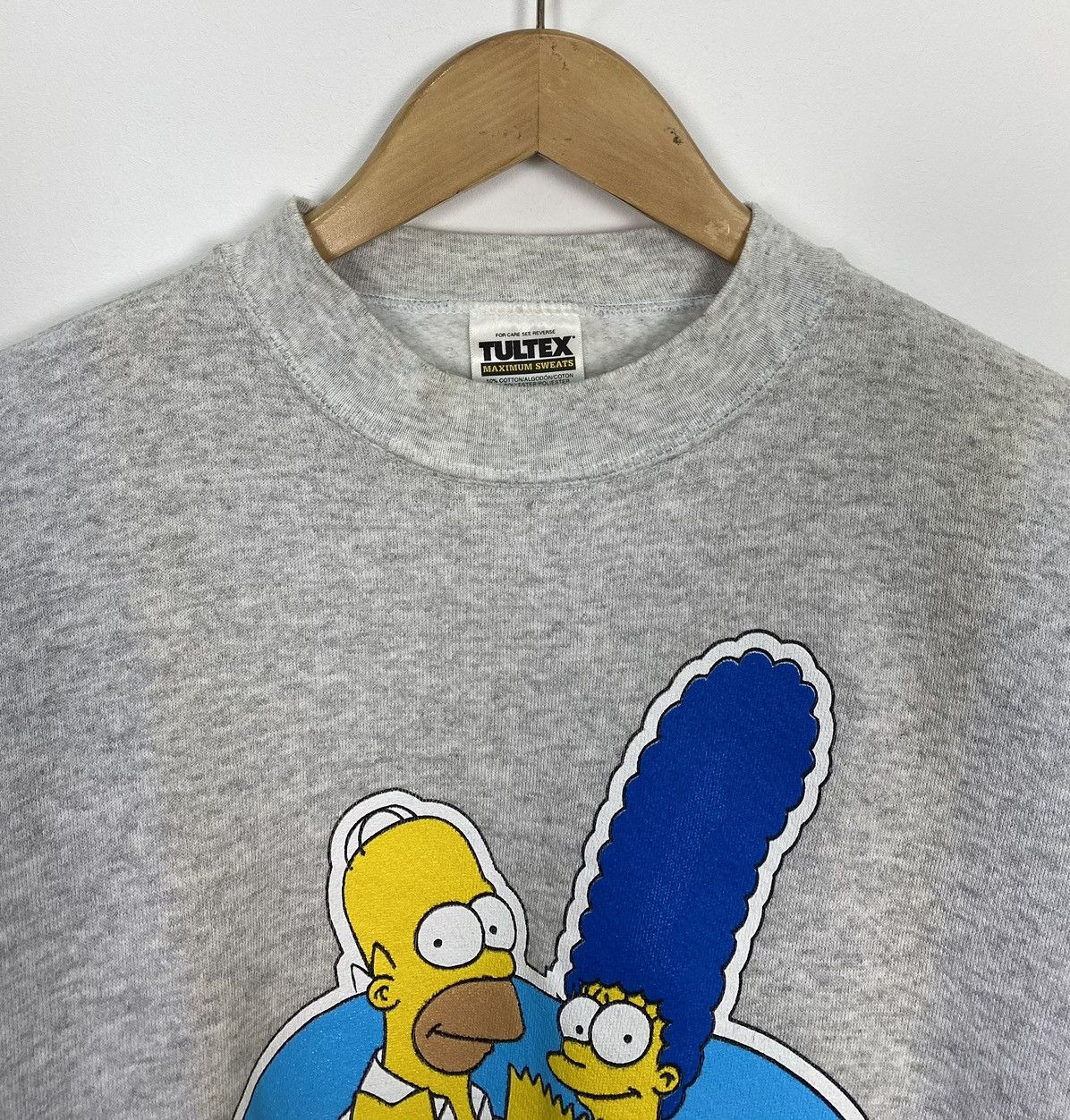 The Simpsons Vintage 90s The Simpsons Tultex Sweatshirt Grey Rare Top Size US L / EU 52-54 / 3 - 2 Thumbnail