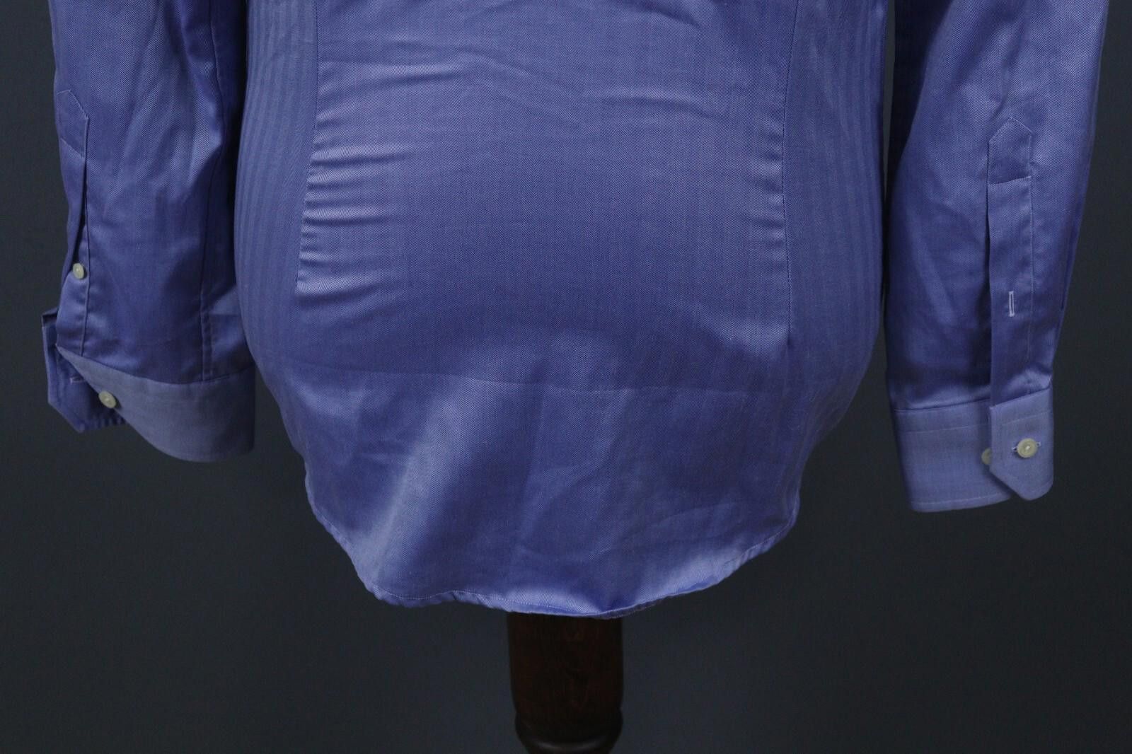 Eton Eton Slim Fit Blue Angle Cuff Shirt Size 40 / 15.75 Size US M / EU 48-50 / 2 - 11 Thumbnail