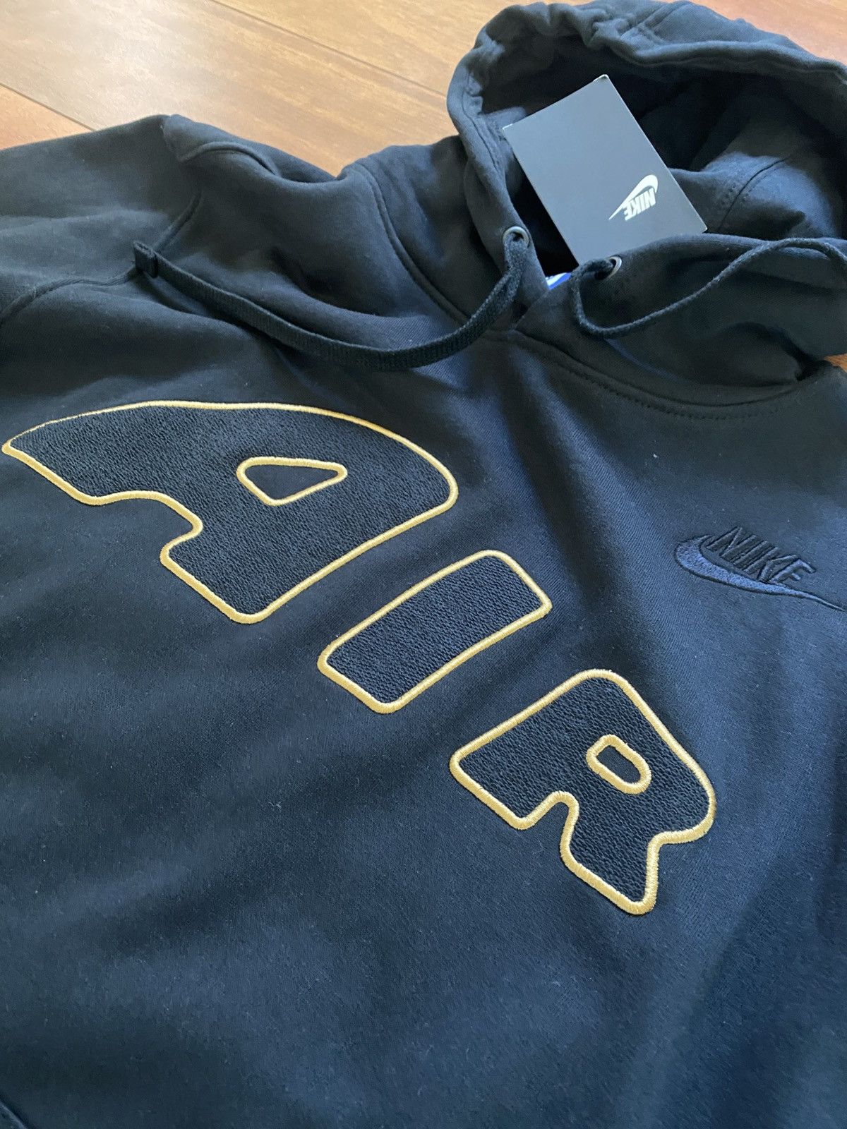 Nike Nike Air Hooded Fleece Black / Gold - BNWT - Men’s Medium Size US M / EU 48-50 / 2 - 2 Thumbnail