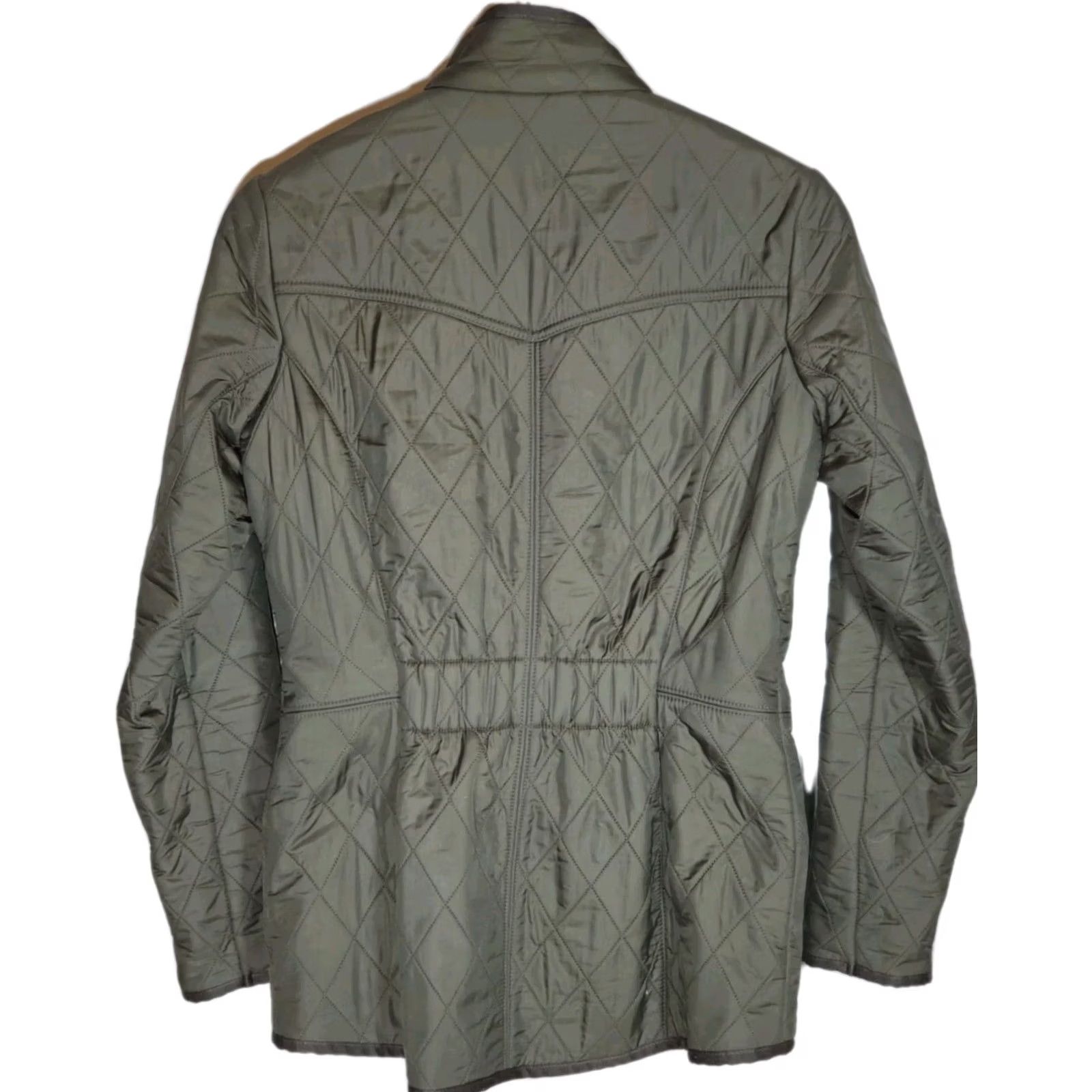Barbour Barbour Cavalry Polarquilt Jacket Dark Olive Green LQU0087OL91 Women's USA 4 Size S / US 4 / IT 40 - 5 Thumbnail
