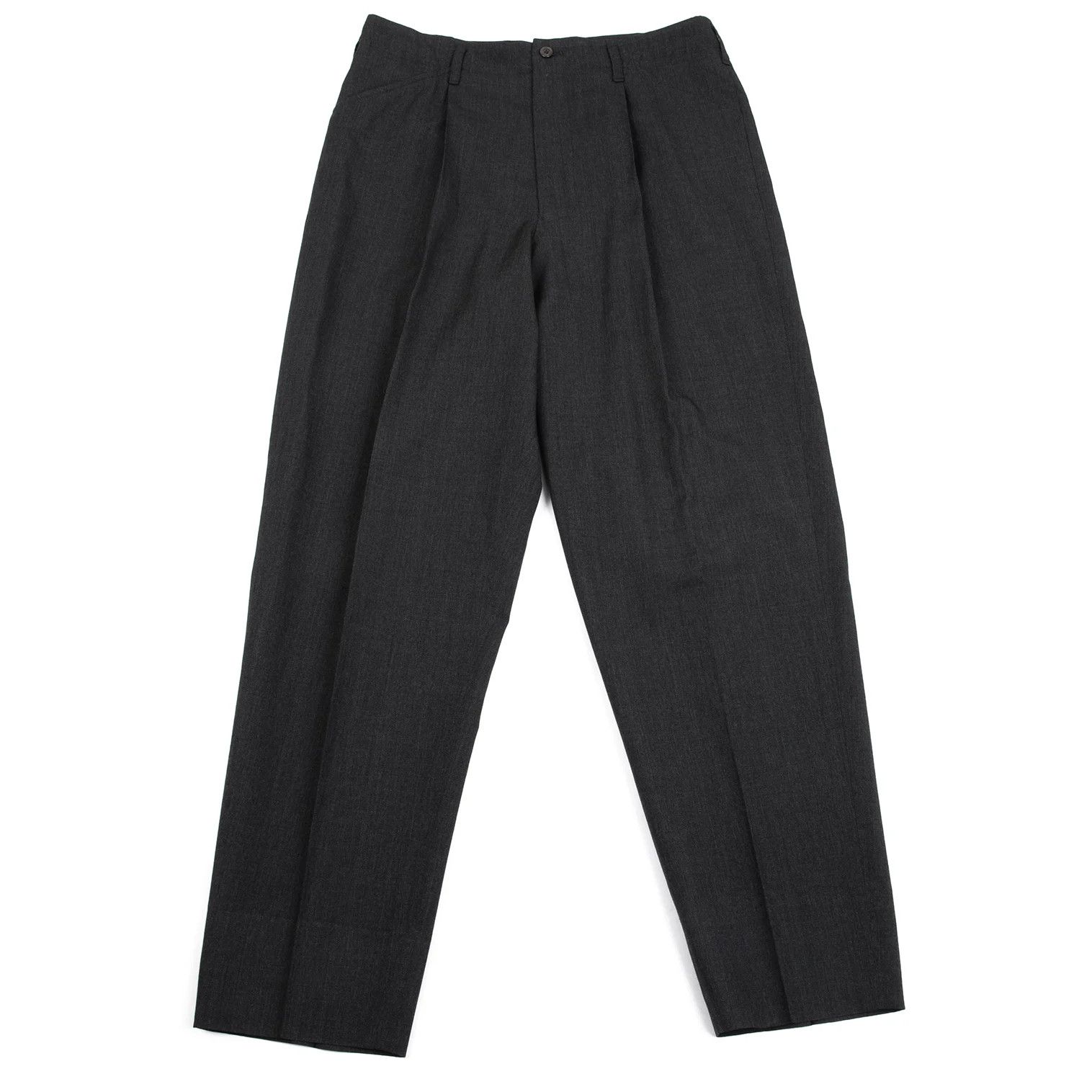 Jean Paul Gaultier Wool Tapered Trousers in Charcoal, Size 50 Size US 34 / EU 50 - 1 Thumbnail