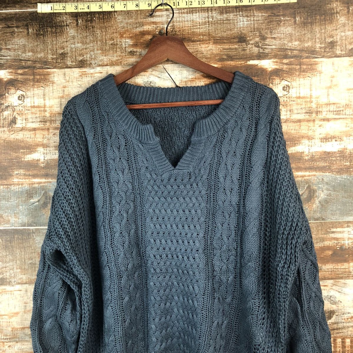 Homespun Knitwear × Japanese Brand DL Japan Vintage sweatshirt Green cable Knitwear #C500 Size US L / EU 52-54 / 3 - 2 Thumbnail