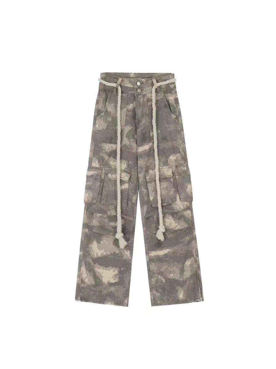 Japanese Brand × Vintage Vintage Camouflage Workwear Drawstring Casual Pants Size US 30 / EU 46 - 5 Thumbnail