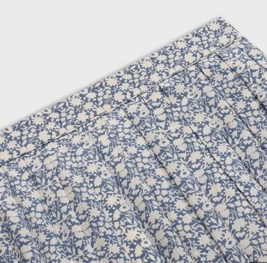 o1w1db10324 Midi Skirt in Blue/Off White