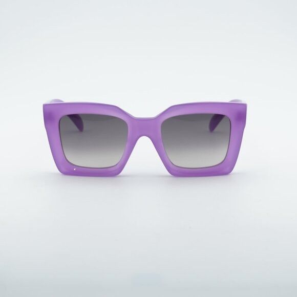 Celine Celine CL40130I 78F Sunglasses Shiny Purple Square Frame Size ONE SIZE - 2 Thumbnail