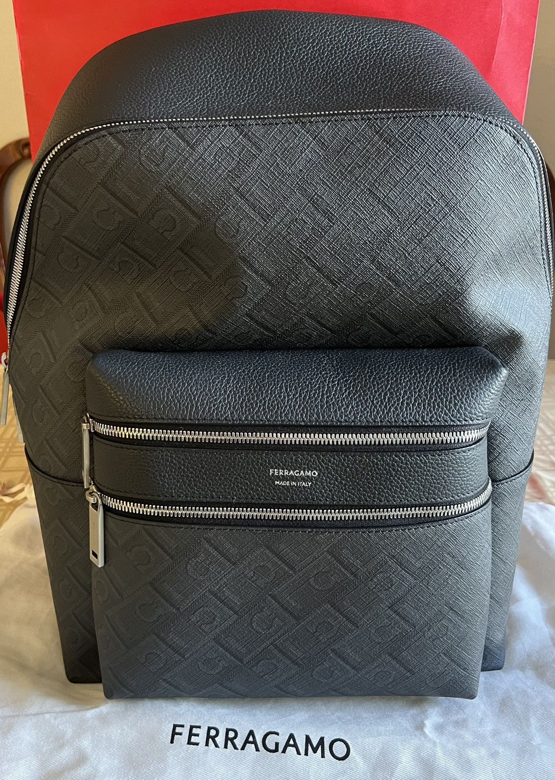 Salvatore Ferragamo Ferragamo Monogram backpack Black/Grey Size ONE SIZE - 5 Thumbnail