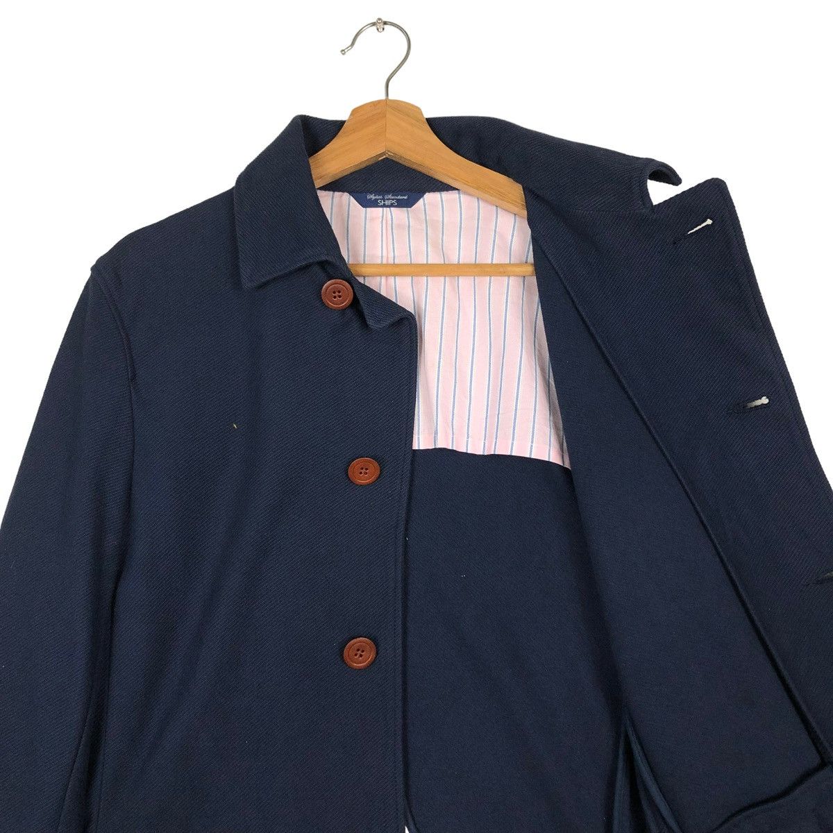 Japanese Brand 🔥VINTAGE CHORE JACKET BUTTON STRIPED LINING SHIPS JAPAN Size US XL / EU 56 / 4 - 12 Thumbnail
