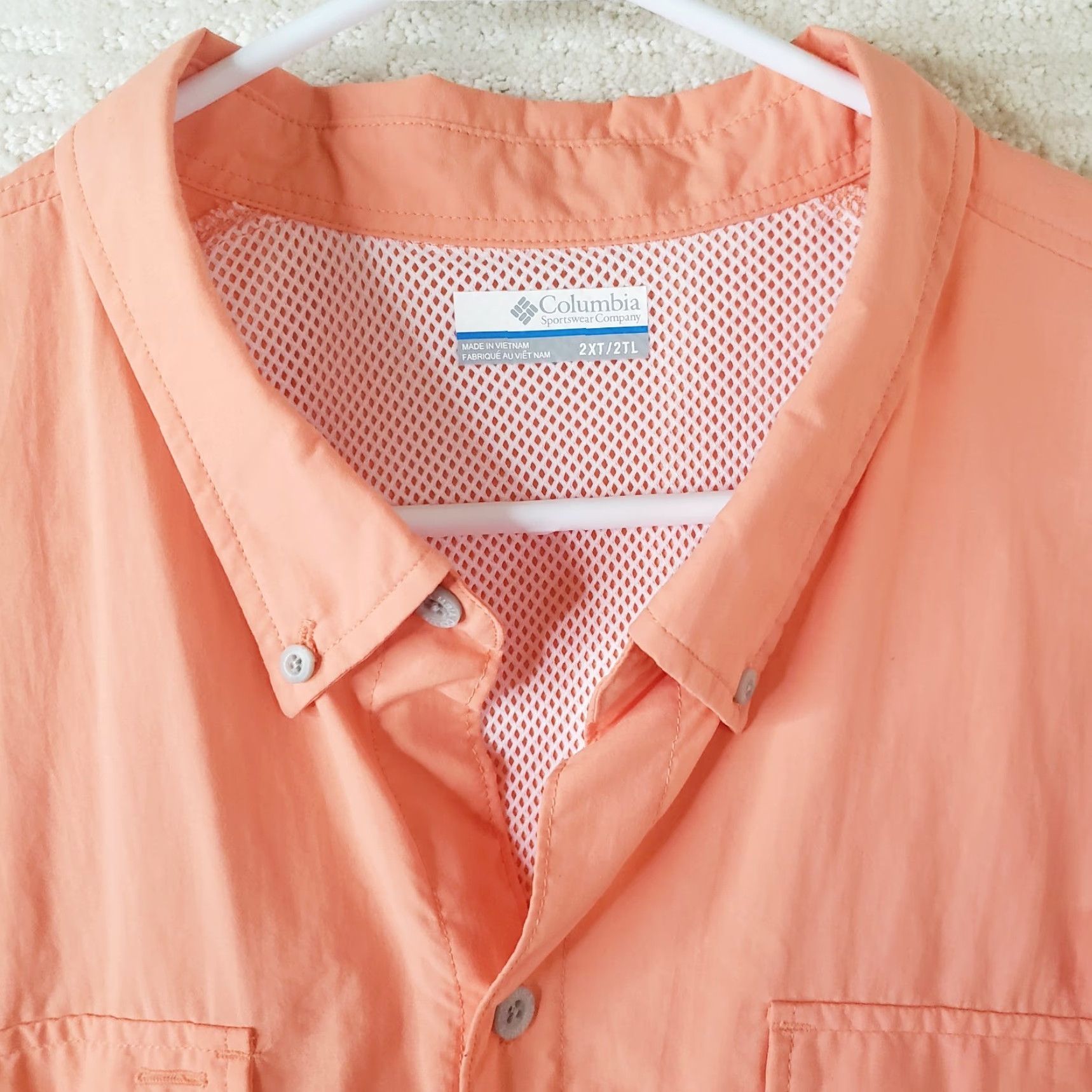 Vintage Columbia PFG Men 2XT Coral Fishing SS Shirt Button-Down UPF 30+ Outdoor Camp Shirt Size US XXL / EU 58 / 5 - 5 Thumbnail