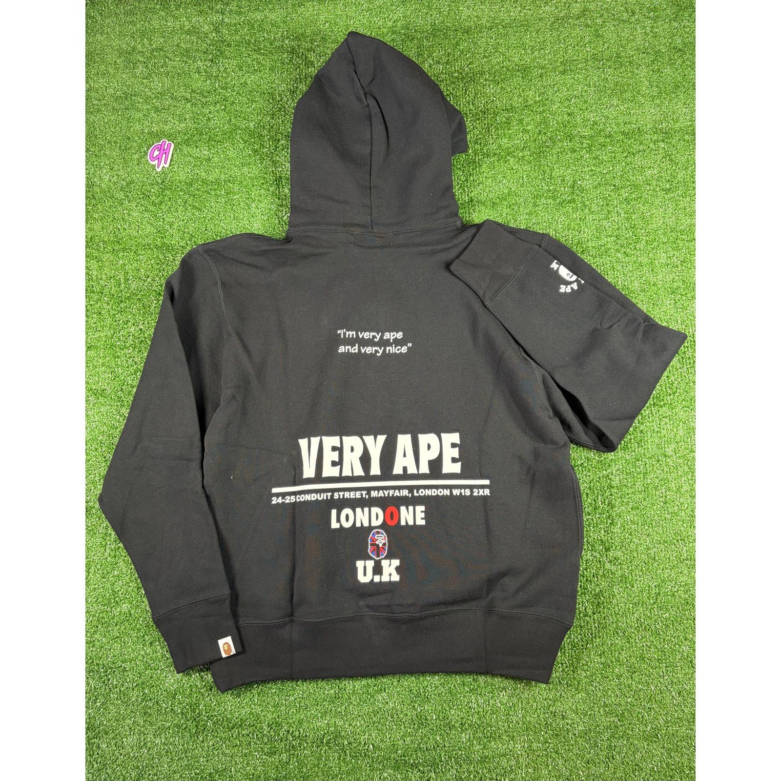 Bape BAPE London Exclusive 'Very Ape' Black Hoodie Size Medium Size US M / EU 48-50 / 2 - 2 Thumbnail
