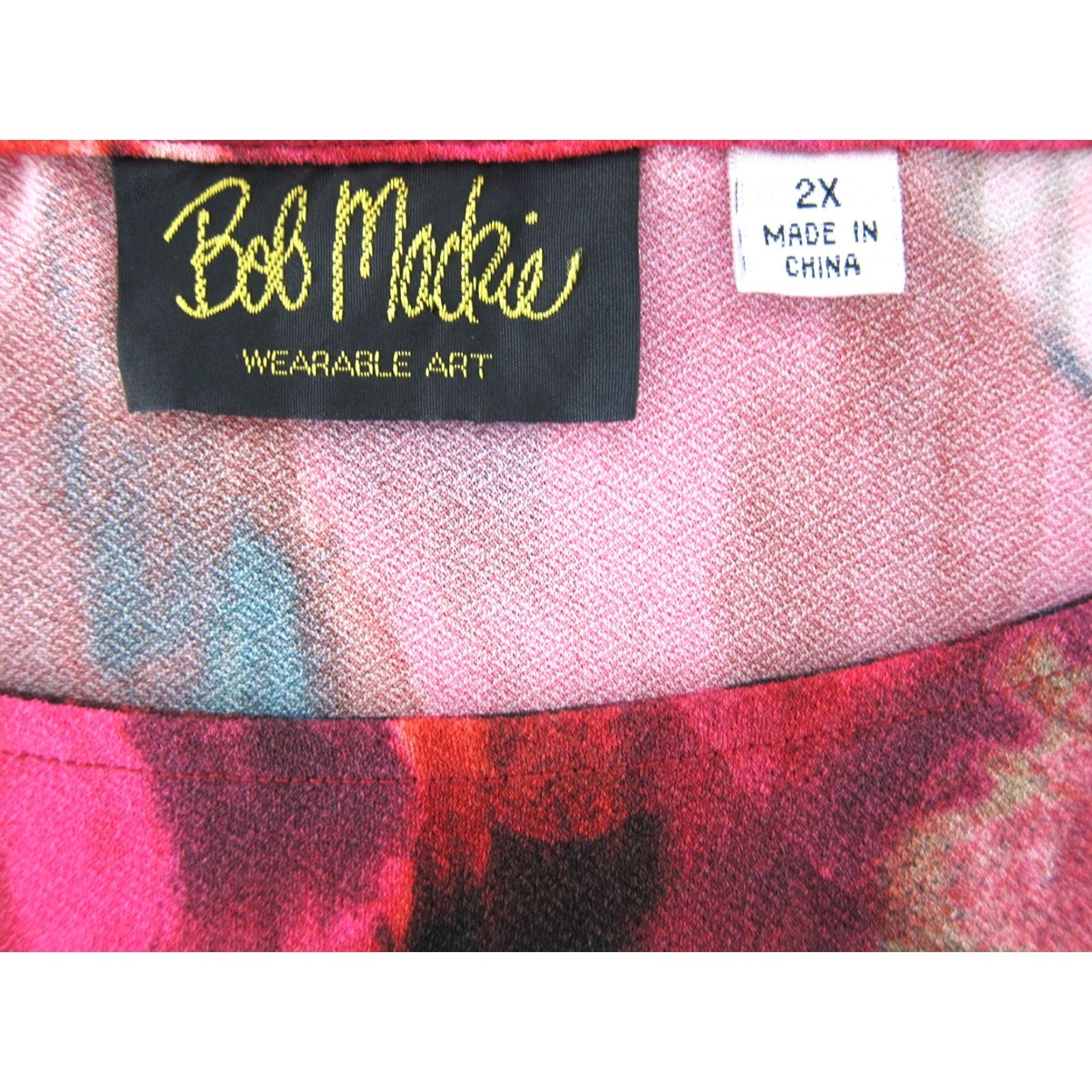 Bob Mackie Bob Mackie Blouse Pink Floral Long Sleeve Women 2X Size XXL / US 16-18 / IT 52-54 - 3 Thumbnail