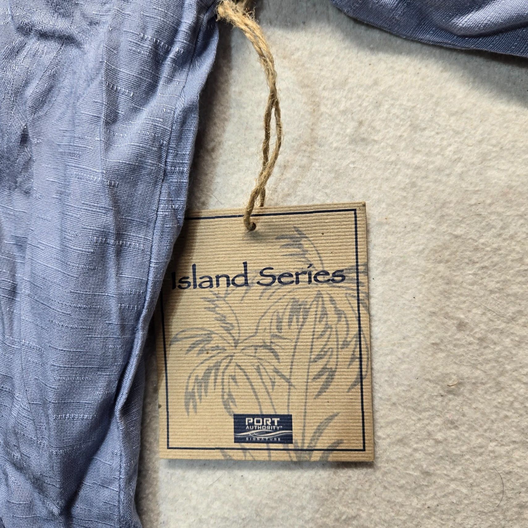 Port Authority Port Authority Shirt Blue Hawaii Palm Tree Print Button Up Short Sleeve Men's L Size US L / EU 52-54 / 3 - 5 Thumbnail