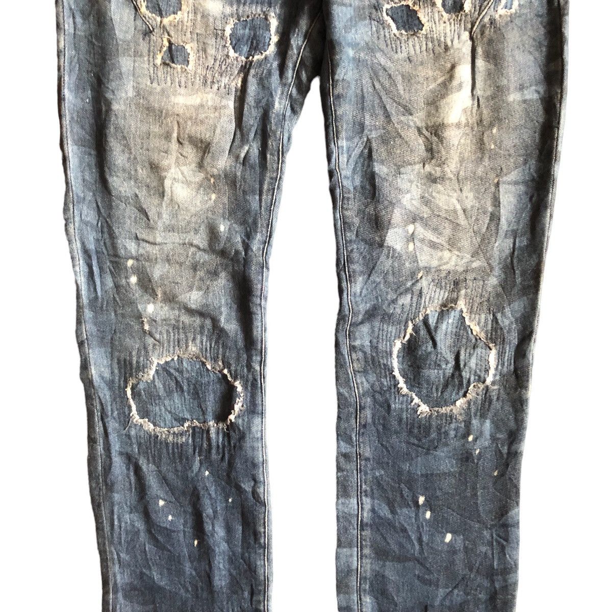 Number (N)ine Number Nine X 1PIU1UGUALE3 Camo Distress Skinny Pants Size US 30 / EU 46 - 3 Thumbnail