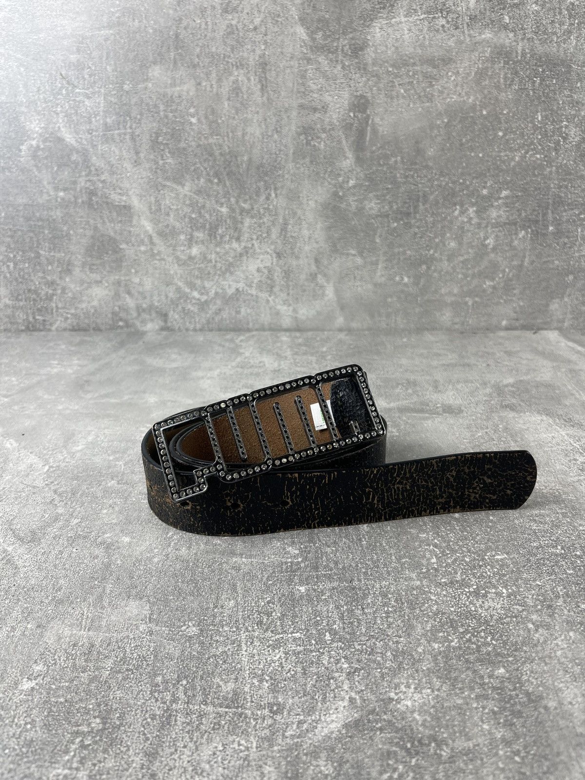 Puma Puma Genuine Leather Logo Buckle Belt Black Size M 2000s Size ONE SIZE - 1 Thumbnail
