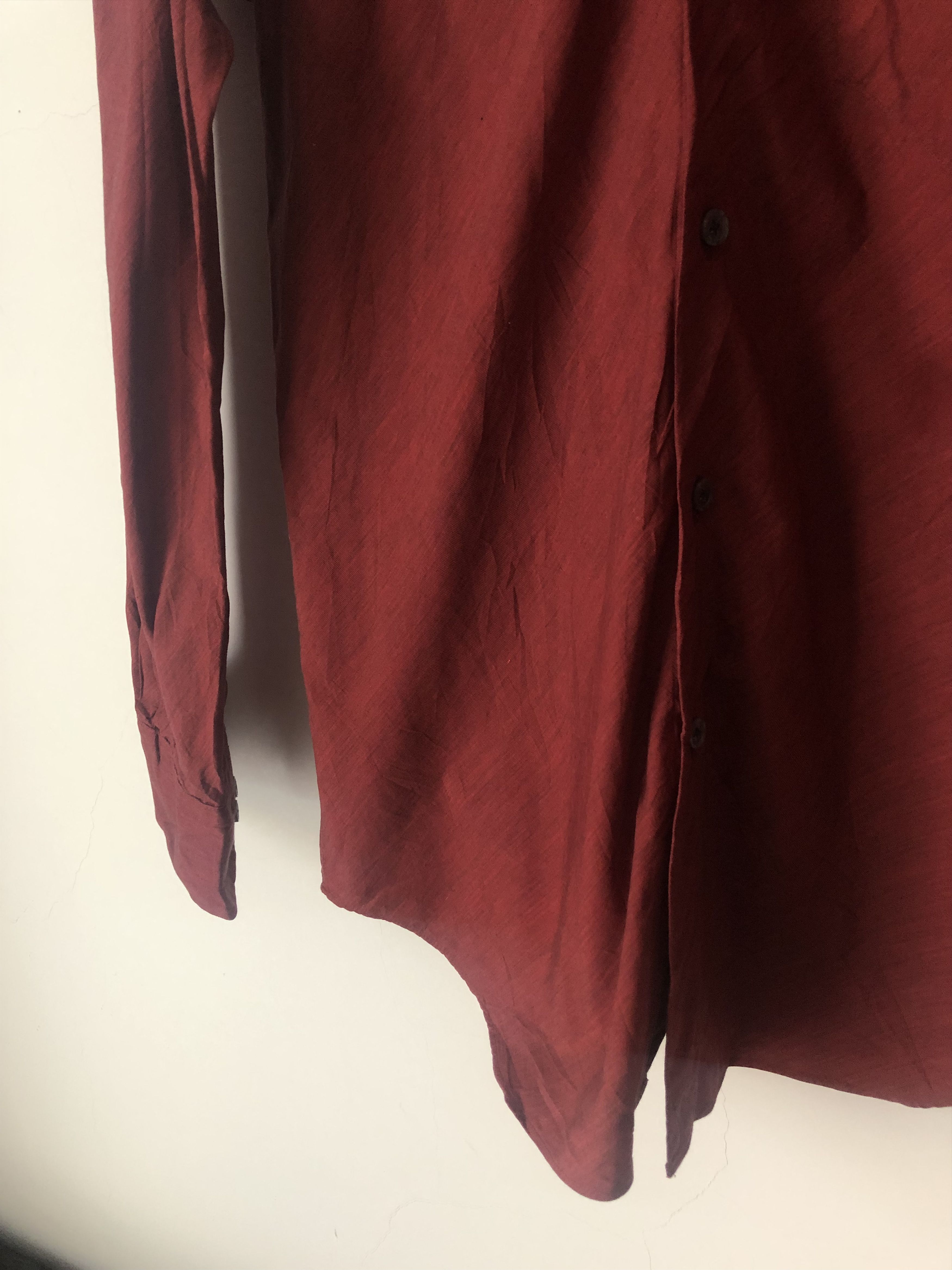 Yohji Yamamoto red wine shirt Size US L / EU 52-54 / 3 - 3 Thumbnail