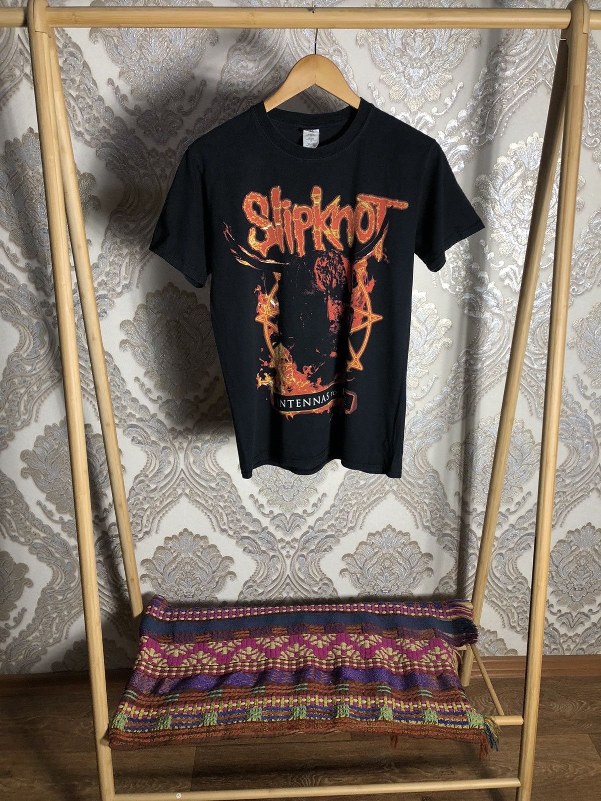 Band Tees × Vintage VERY RARE SLIPKNOT DOUBLE PRINTED WORLD TOUR ROCK T-SHIRT Size US M / EU 48-50 / 2 - 1 Thumbnail
