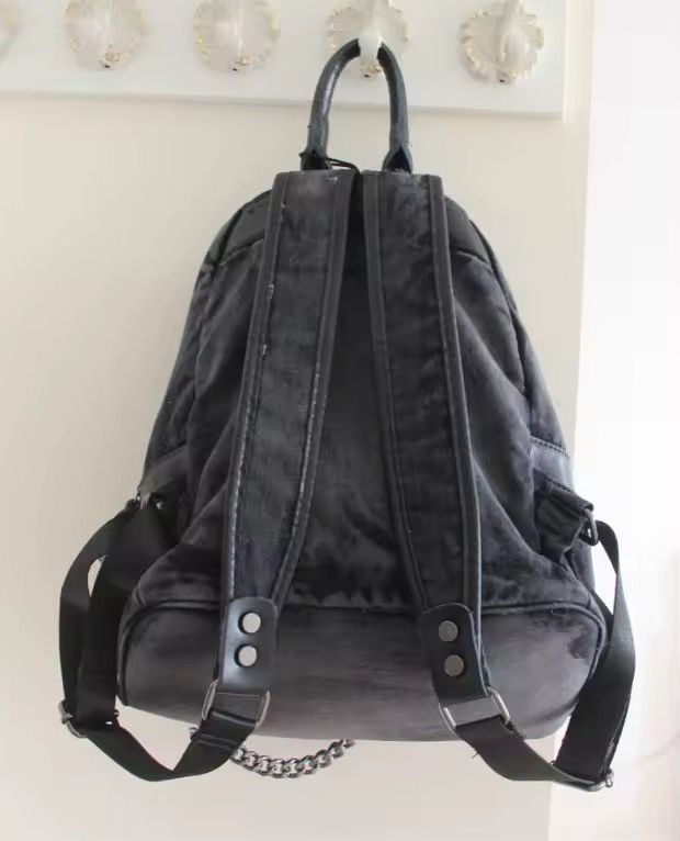 Other Washed Gothic Punk Unisex Denim Capacity Backpack Size ONE SIZE - 5 Thumbnail