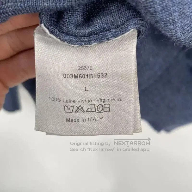 Other Dior Men's Blue Wool Long Sleeve Sweater . Size US L / EU 52-54 / 3 - 5 Thumbnail