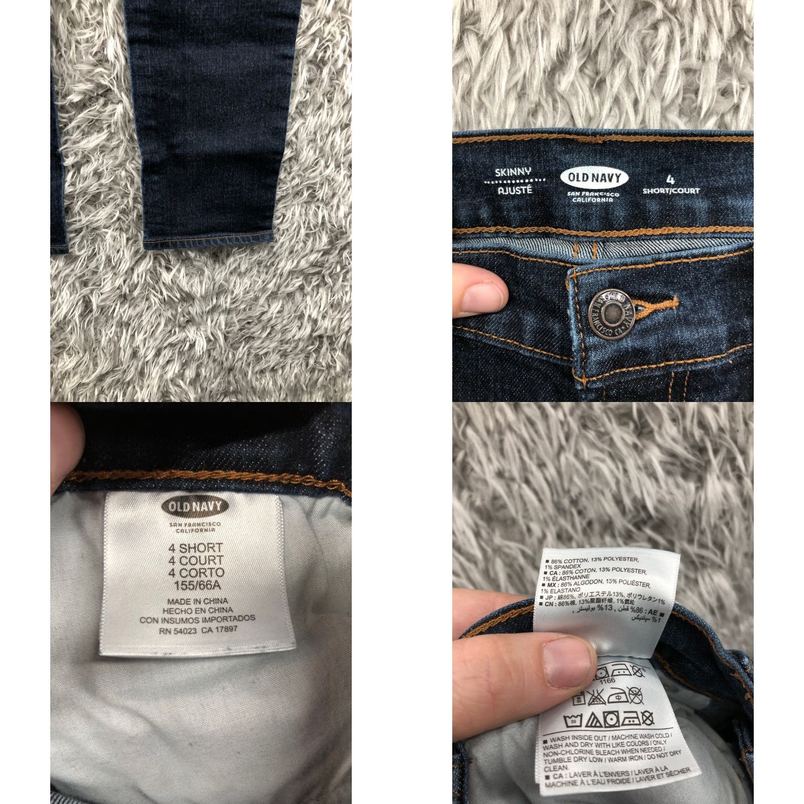 Old Navy Old Navy Skinny Jeans Womens Size 4S Mid Rise Dark Wash Blue Denim Size 27" / US 4 / IT 40 - 8 Thumbnail