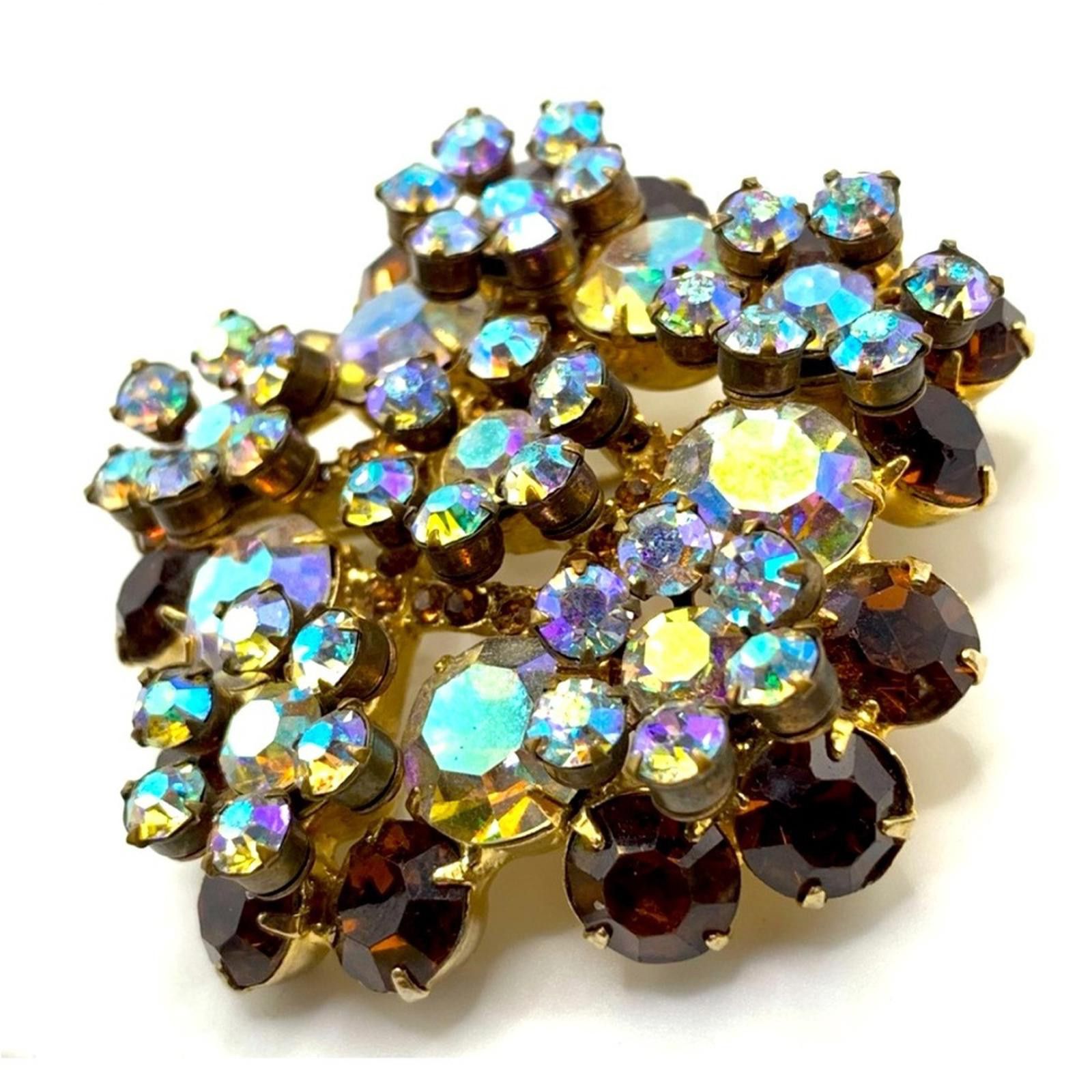 Vintage Verified 60's JULIANA D&E Set Floral Brooch Clip On Earrings Size ONE SIZE - 7 Thumbnail
