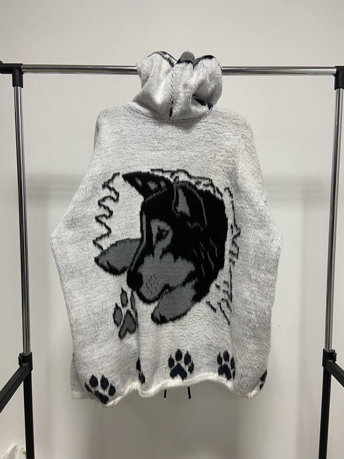Japanese Brand × Vintage Wolves 🐺 Fleece Jacket Warm Vintage Zip Hoodie Size US XL / EU 56 / 4 - 3 Thumbnail
