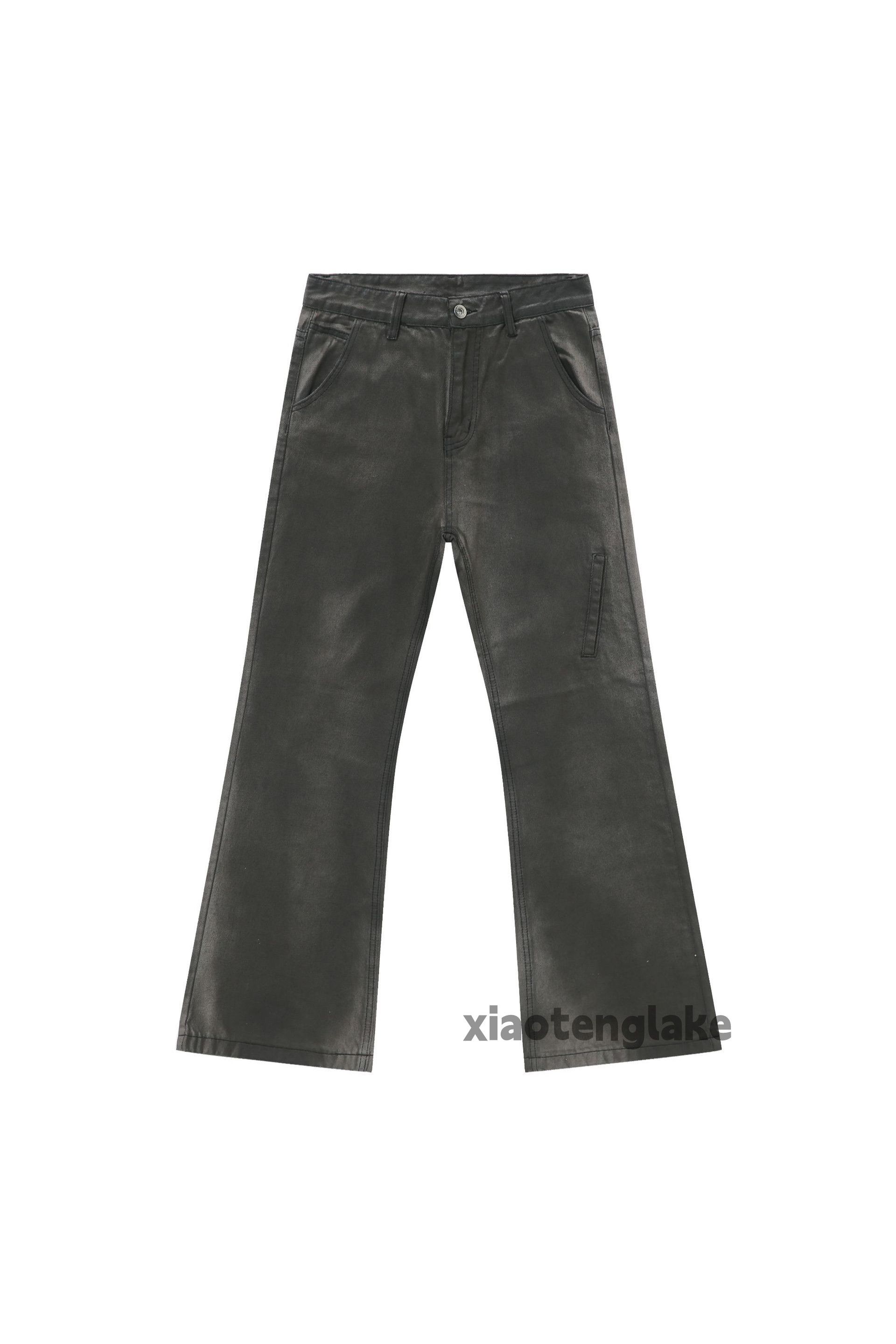Jean × Vintage washed faded stain punk grunge zipper flared jeans Size US 33 - 4 Thumbnail