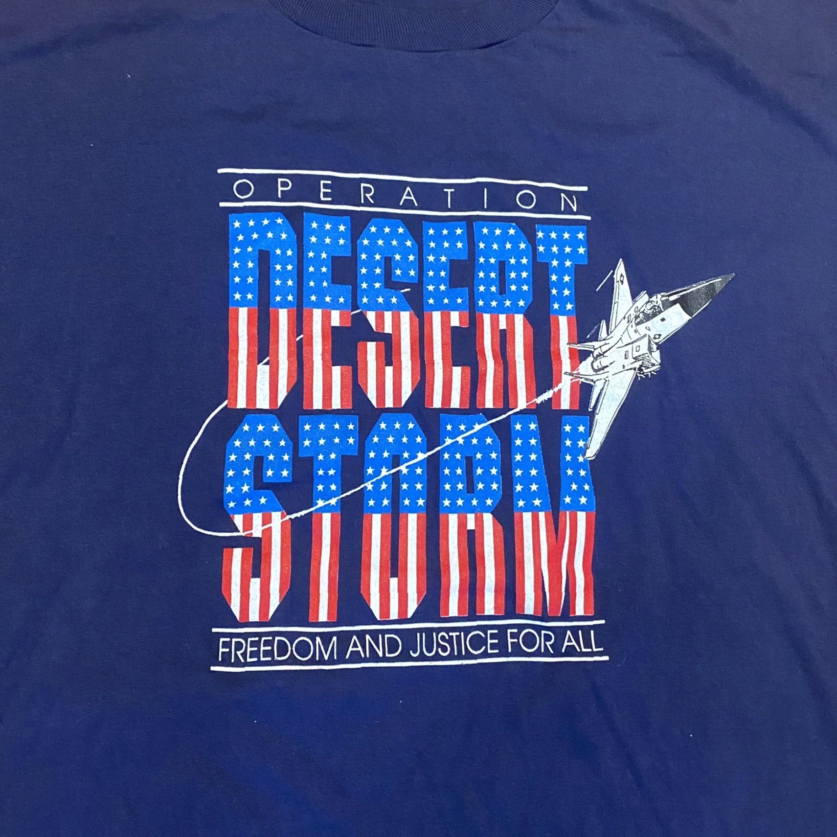 Velva Sheen VINTAGE Operation Desert Storm T Shirt Blue 90s Single-Stitch Tee Men’s XXL Velva Sheen Shirt Men 2XL Blue Size US XXL / EU 58 / 5 - 2 Thumbnail