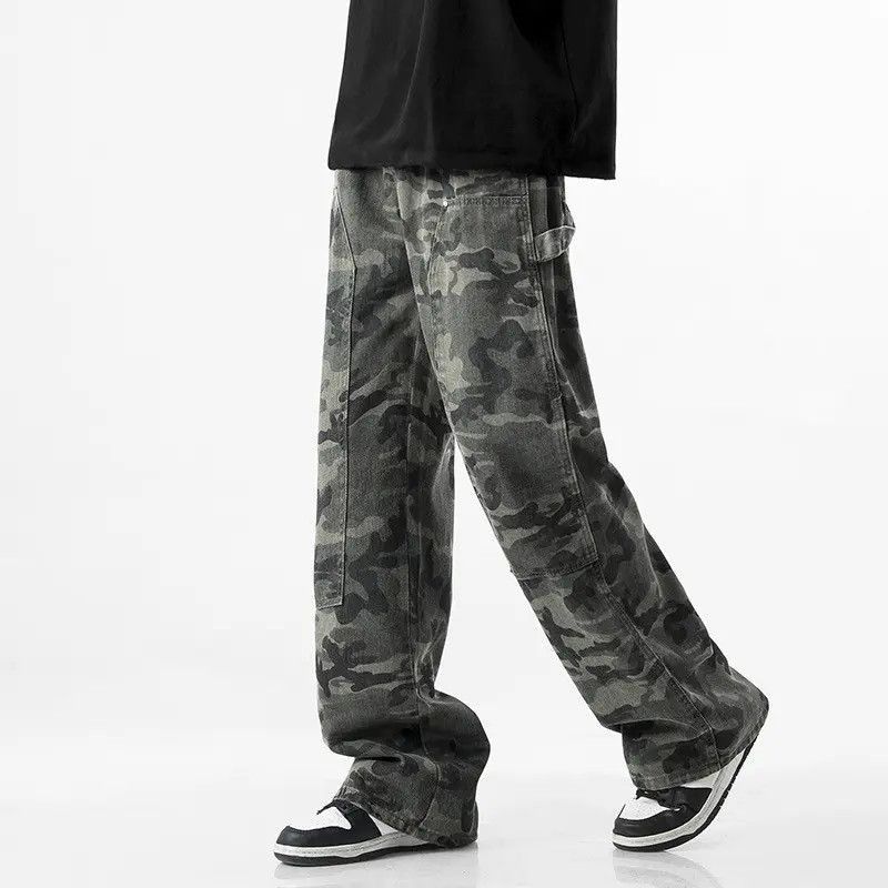 Japanese Brand Retro loose straight camouflage jeans Size US 32 / EU 48 - 2 Thumbnail