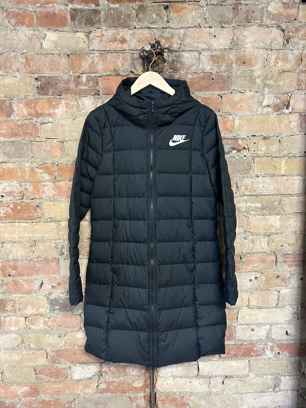 image of Hype x Nike Down Parka Jacket in Black, Women's (Size Medium)