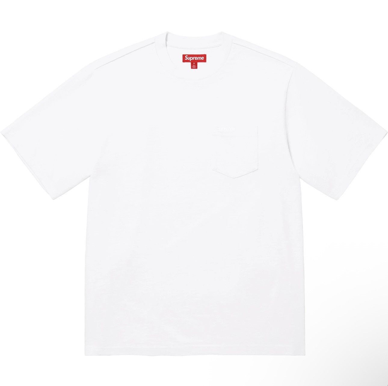 Supreme Supreme S/S Pocket Tee White SS25 Size US L / EU 52-54 / 3 - 1 Thumbnail