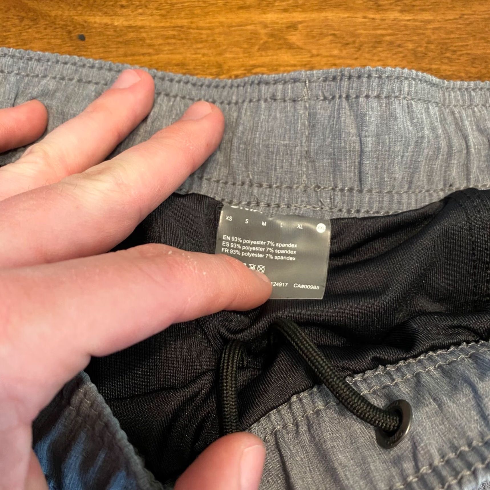 Onia Onia Shorts Mens 2XL Gray Lined Drawstring 6.5" Inseam Athletic Workout Size US 39 - 4 Thumbnail