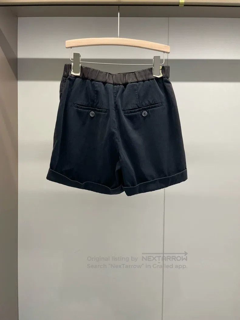 Brunello Cucinelli Brunello Cucinelli Dark Blue Cotton Shorts Size 25" / US 0 / IT 36 - 2 Thumbnail