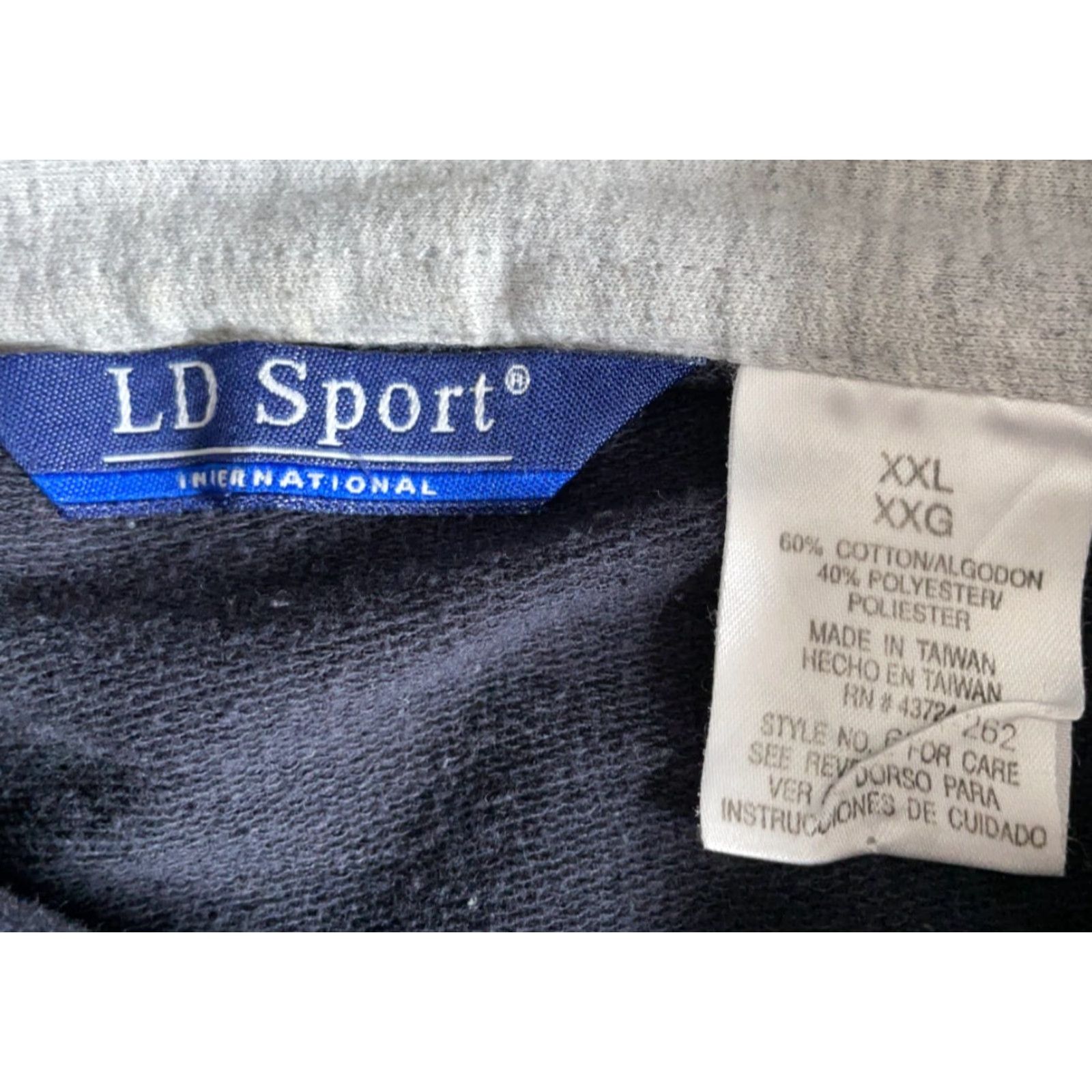 Vintage VINTAGE LD Sport International Polo Shirt Mens 2XL XL Striped Long Sleeve Beige Blue 90s 80s Dad Retro Heavyweight Casual Shirt Size US XL / EU 56 / 4 - 3 Thumbnail