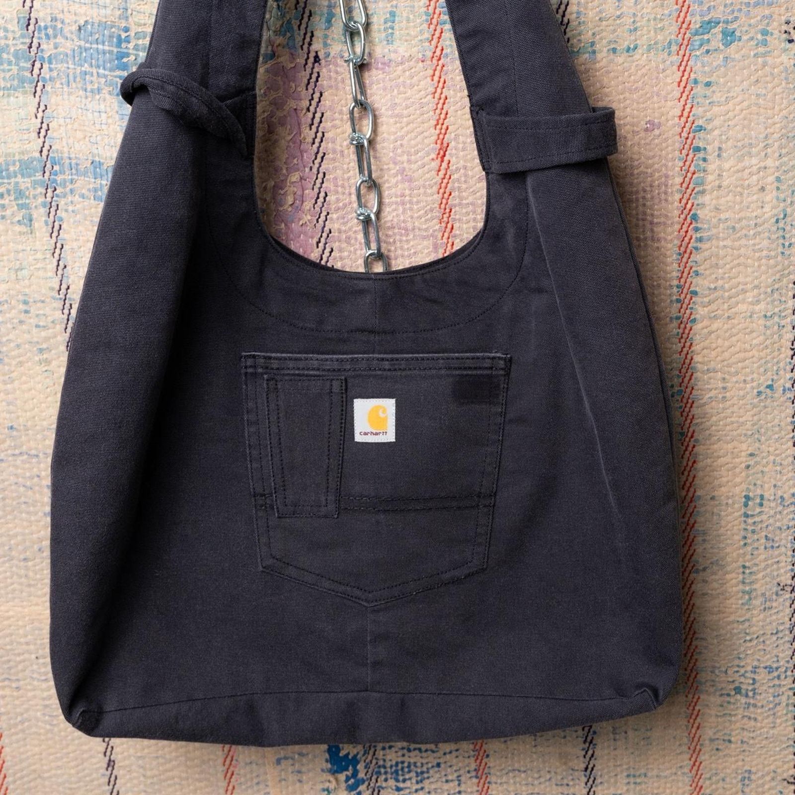 Carhartt Upcycled carhartt hobo bag | Upcycled shoulder bag Size ONE SIZE - 5 Thumbnail