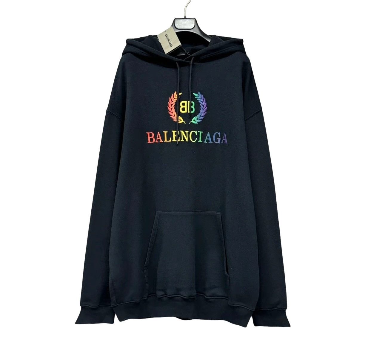 Balenciaga Balenciaga Rainbow Embroidered Logo Hoodie Size L Size US L / EU 52-54 / 3 - 1 Thumbnail