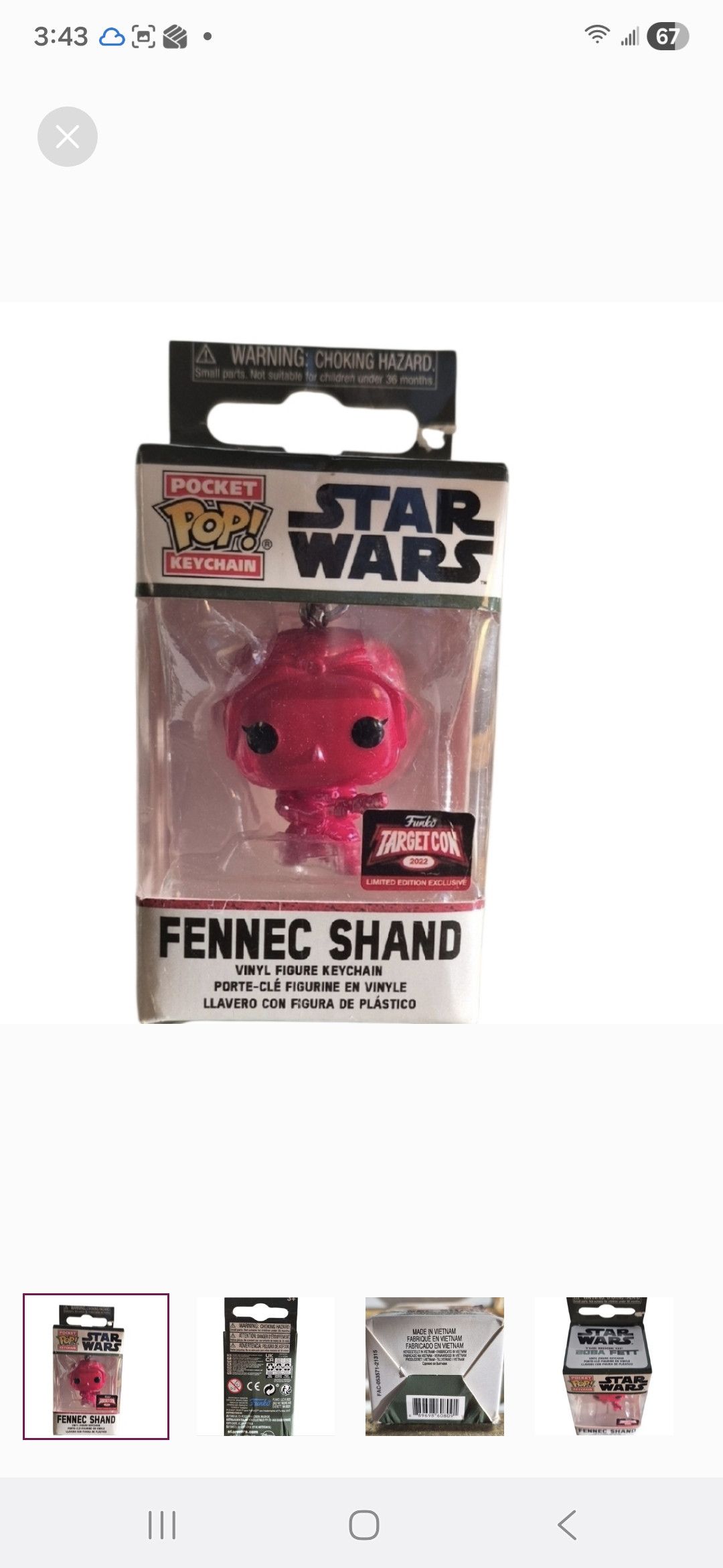 Other Funko × Star Wars Fennec Shand Pocket POP Keychain Size ONE SIZE - 1 Thumbnail