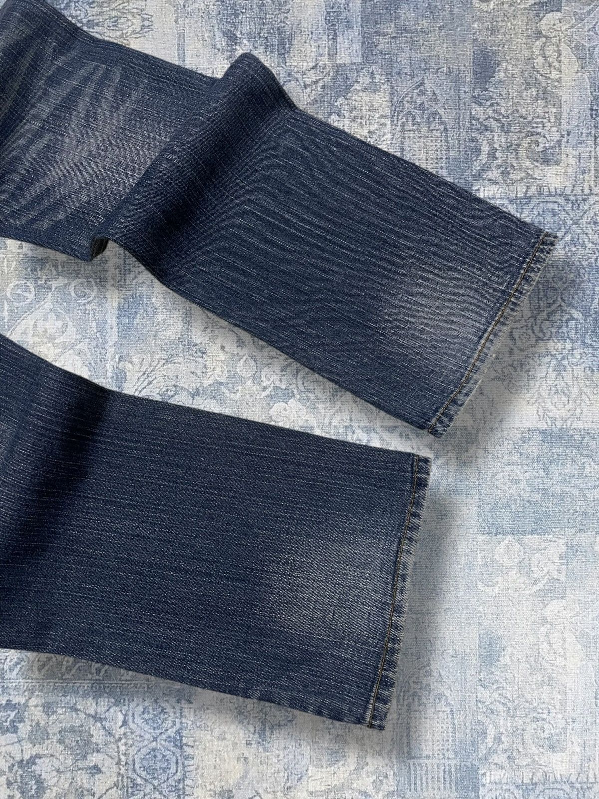Japanese Brand Vintage 1990s Japan Designer Nylaus Distressed Patch Denim Size US 30 / EU 46 - 12 Thumbnail