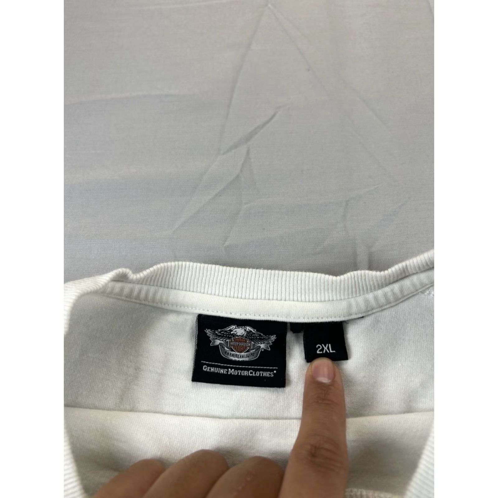 Harley Davidson Harley-Davidson Long Sleeve Shirt 2XL Men’s Skull White Sleeve Y2K Hit Size US XXL / EU 58 / 5 - 3 Thumbnail