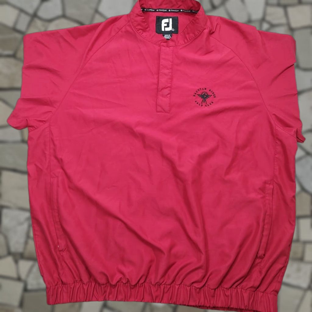 Footjoy VINTAGE Footjoy Windbreaker Mens Pullover Jacket 1/4 Zip Red Striped Logo 52 Chest Regular Large L Mens Sports Outdoor Golf Running & Jogging Size US L / EU 52-54 / 3 - 1 Thumbnail