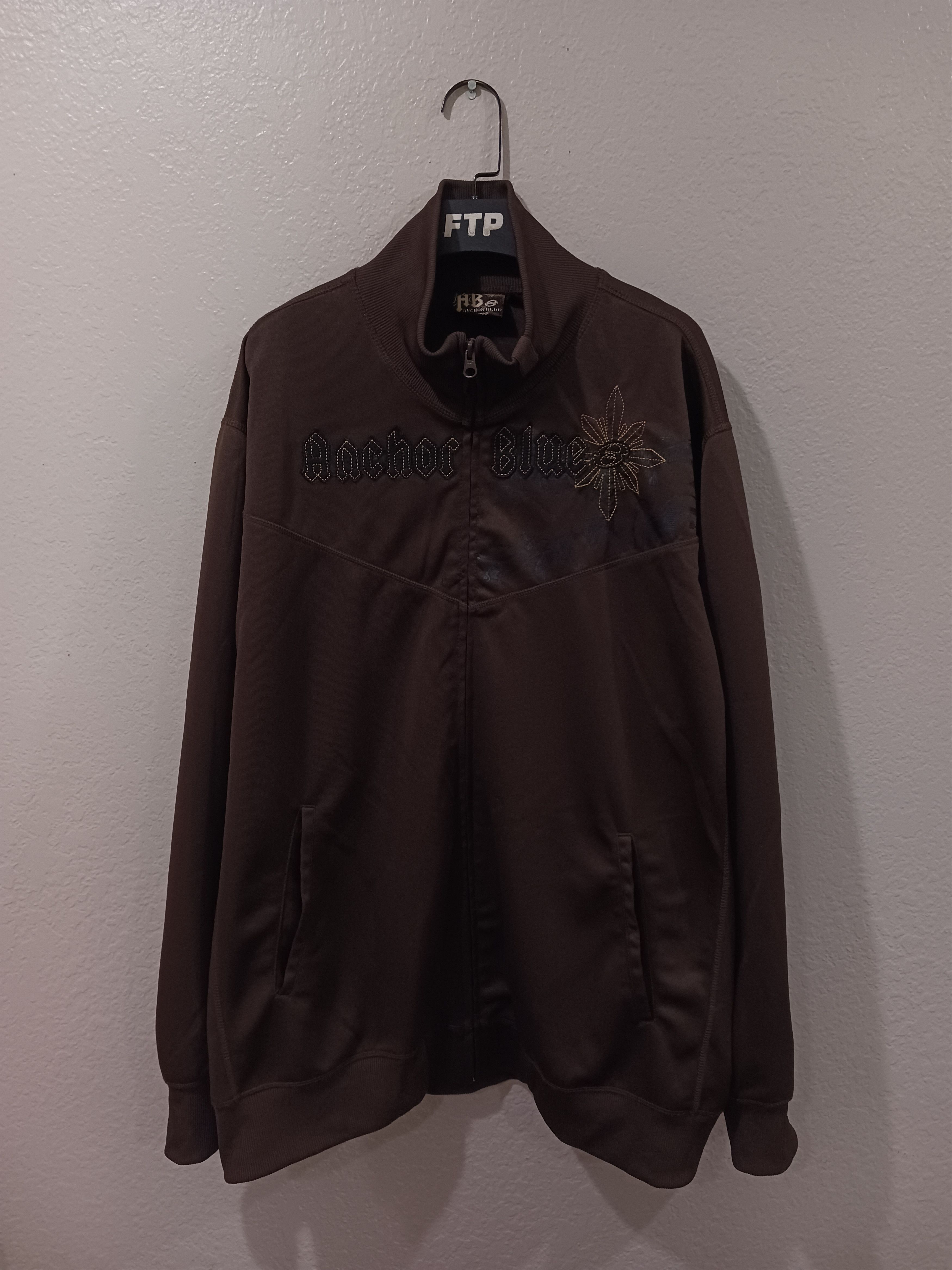Anchor Blue Anchor Blue Spell Out Logo Vintage 2000s Zip-Up Track Jacket Size US XXL / EU 58 / 5 - 1 Thumbnail